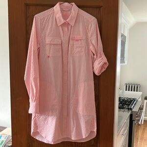 Vineyard Vines Pink Button Down Shirt with Roll-Up Sleeves